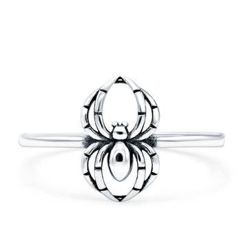 Spider Oxidized Band Solid 925 Sterling Silver Thumb Ring (11.5mm)